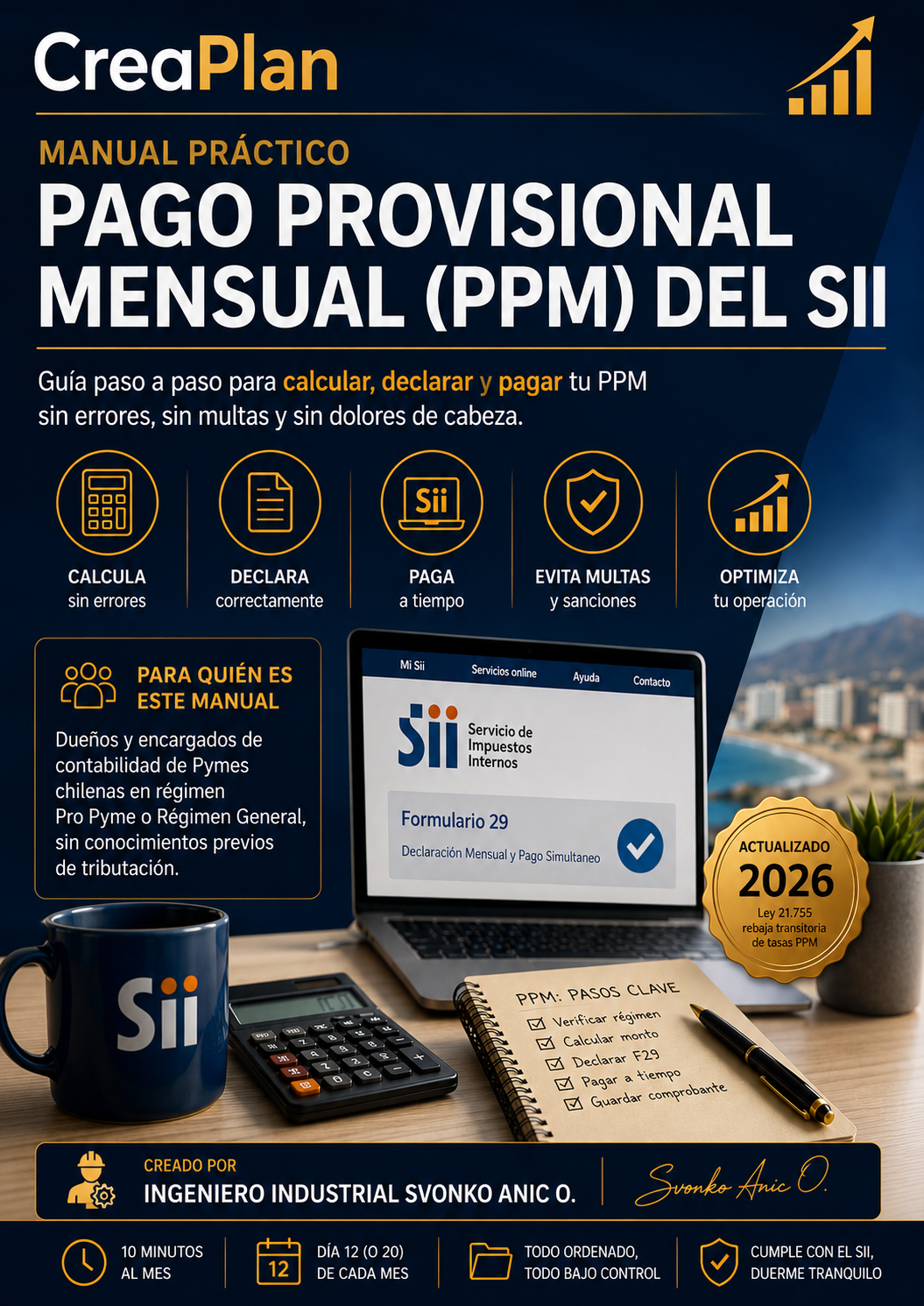 Manual práctico para calcular y declarar el PPM en el SII para PYMEs en Chile