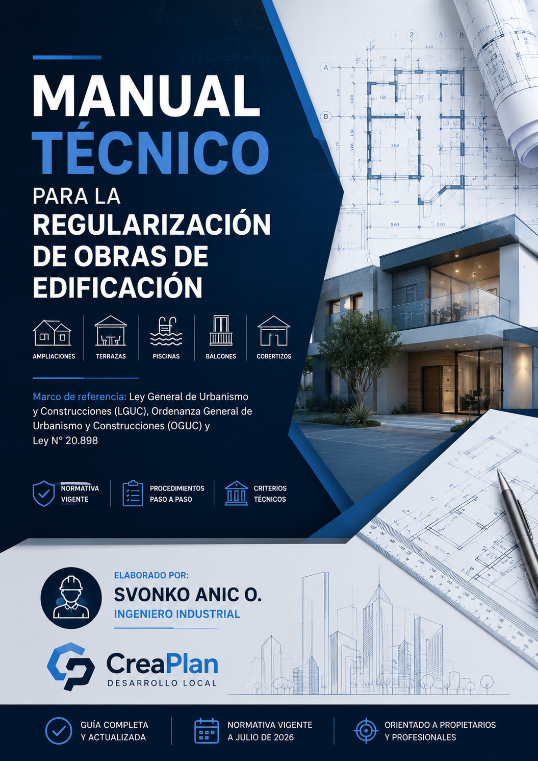 Manual técnico para regularizar ampliaciones ante la DOM en Chile (Ley del Mono 20.898)
