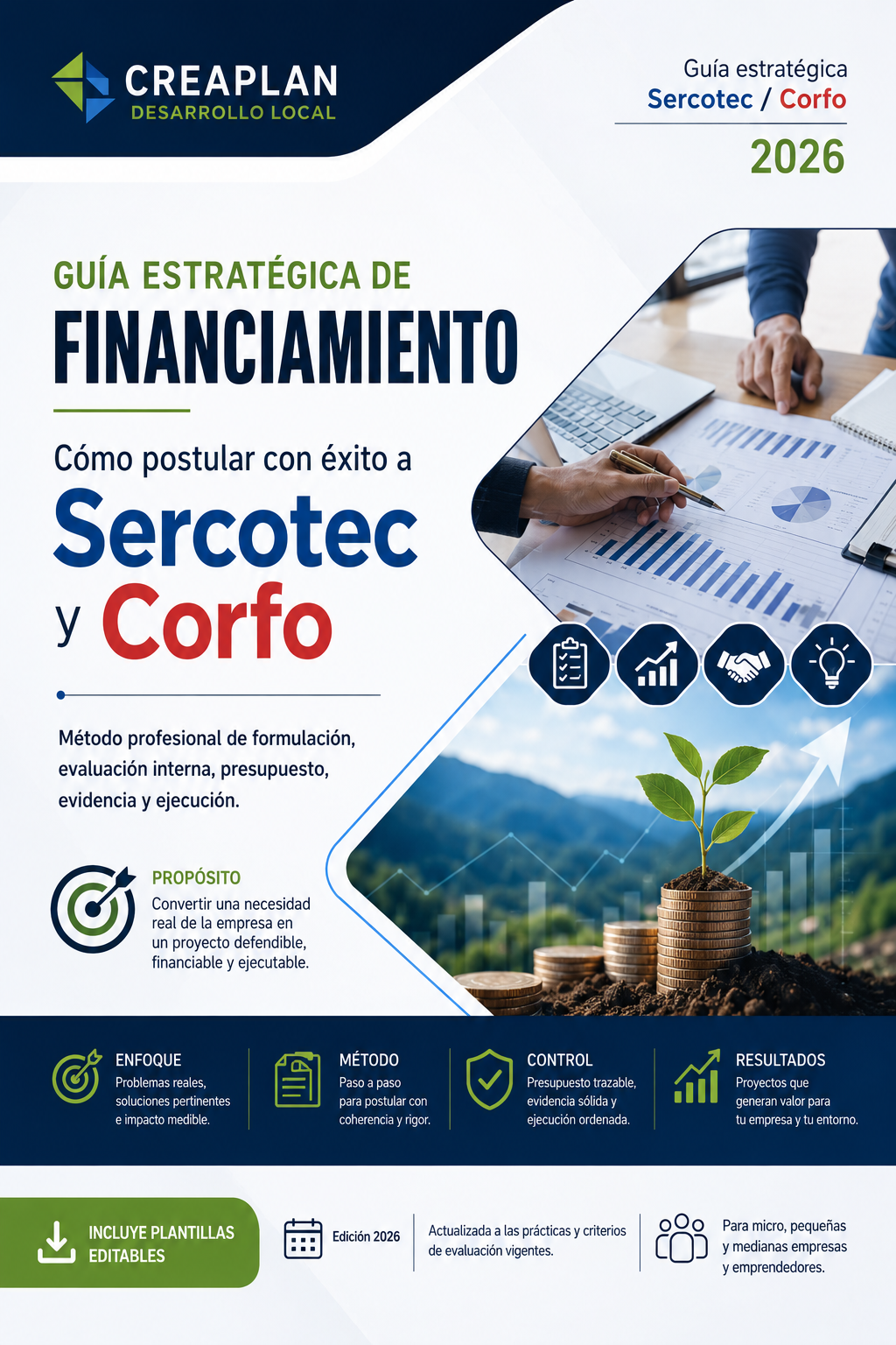 Guía estratégica para postular a fondos Sercotec y Corfo con proyectos modelo CreaPlan